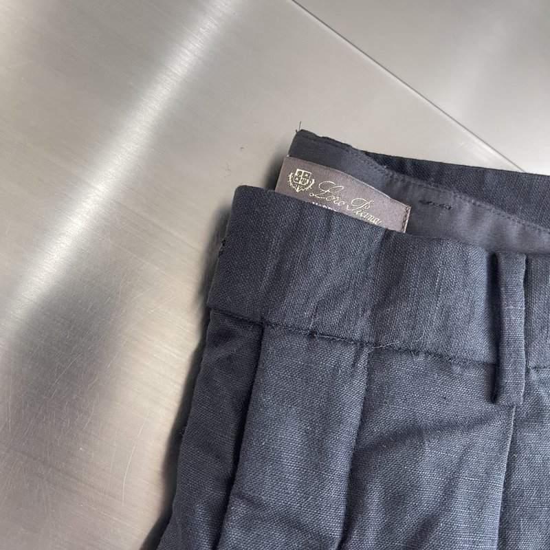 로로피아나春夏 면린넨 정장 바지 스트레이트 001-218074