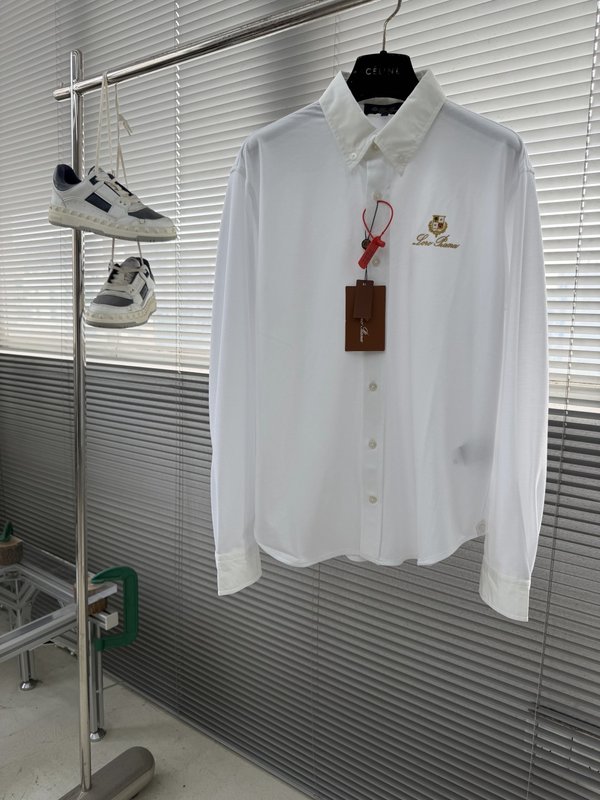 로로피아나 로고 자수 커스텀 셔츠 001-218079