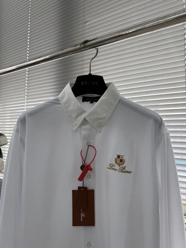 로로피아나 로고 자수 커스텀 셔츠 001-218079