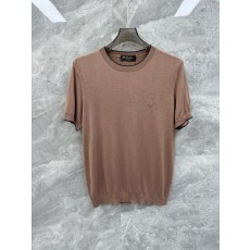 남성 실크 텐셀 혼방 니트 티셔츠 001-218097