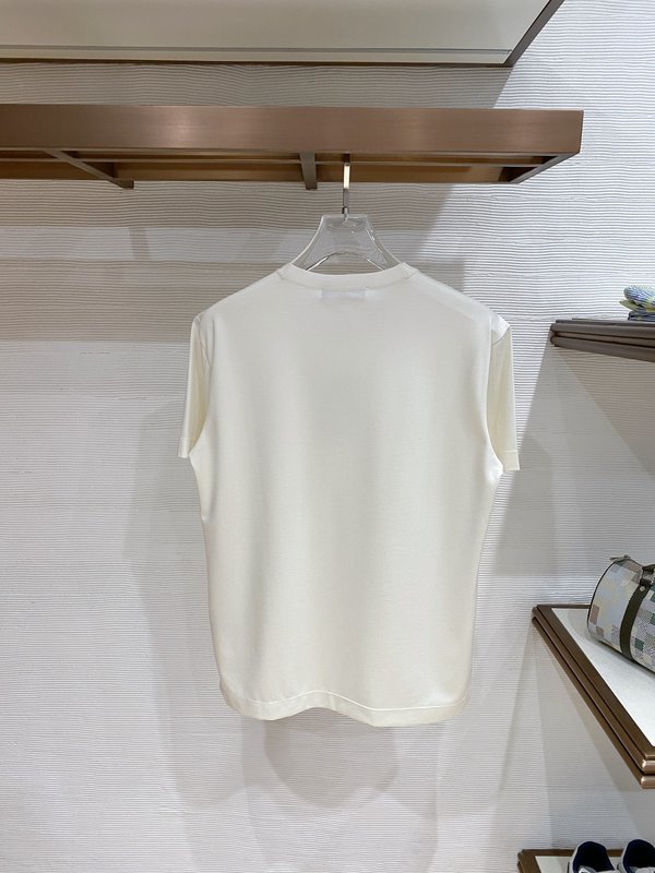로로피아나 남성 텐셀 실크 혼방 반팔 티셔츠 001-218138