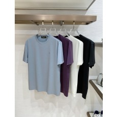 로로피아나 남성 텐셀 실크 혼방 반팔 티셔츠 001-218138