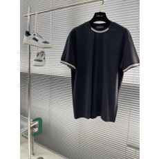 로로피아나 남성 오버랩 립 칼라 반팔 티셔츠 001-218156