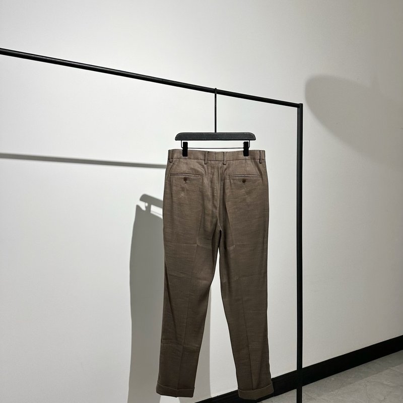 로로피아나 스타일 아마 혼방 남성 슬랙스 001-218163