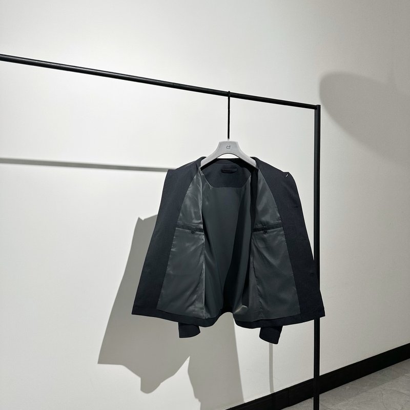 로로피아나 스타일 울 블렌드 자켓 남성용 001-218173
