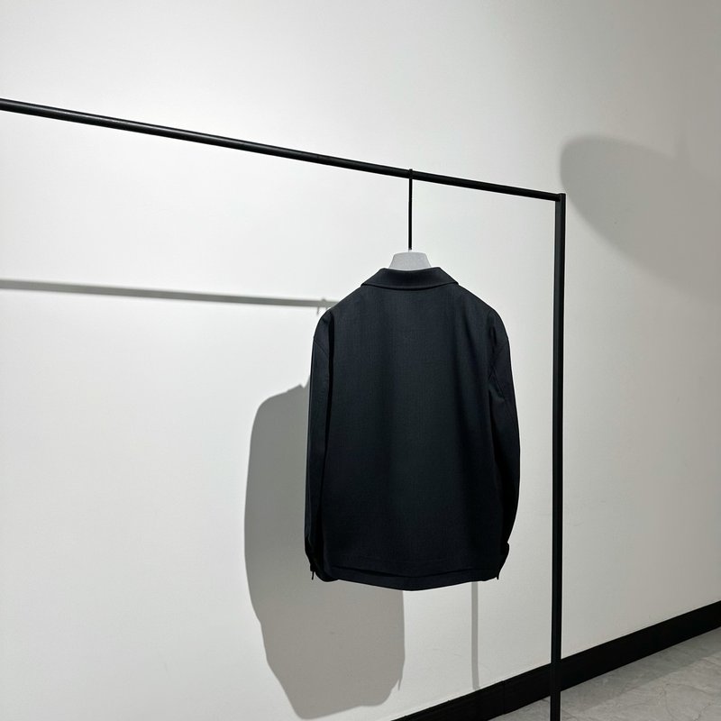 로로피아나 스타일 울 블렌드 자켓 남성용 001-218173