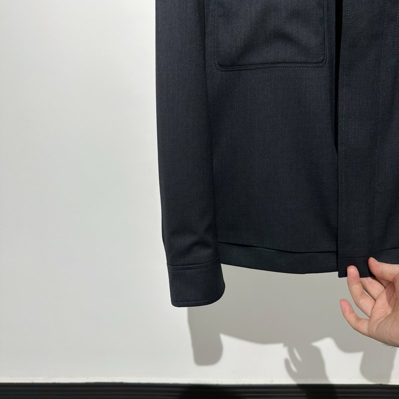 로로피아나 스타일 울 블렌드 자켓 남성용 001-218173