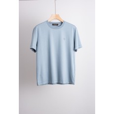 로로피아나 남성 실크 혼방 라운드넥 반팔 티셔츠 001-218202