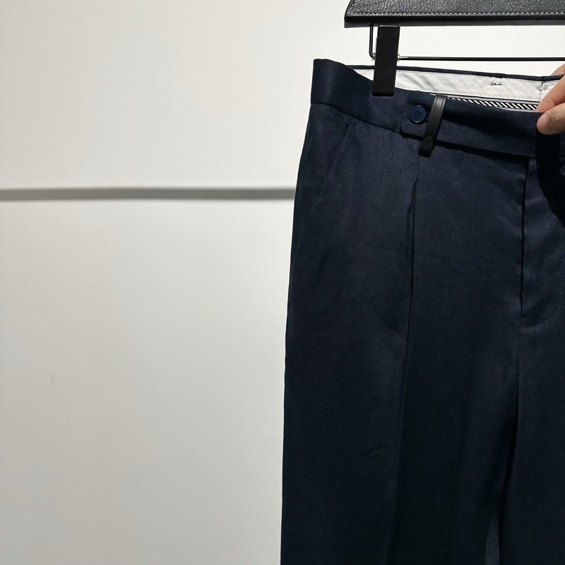 로로피아나 스타일 리넨 혼방 남성 정장 바지 001-218206