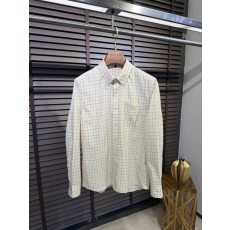 로로피아나 남성 면 울 혼방 체크 셔츠 001-218210