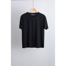 로로피아나 남성 실크 혼방 라운드넥 반팔 티셔츠 001-218214