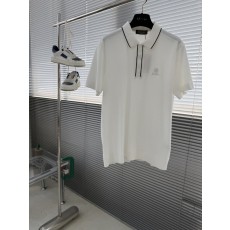 로로피아나 세로 줄무늬 니트 폴로 셔츠 001-218218