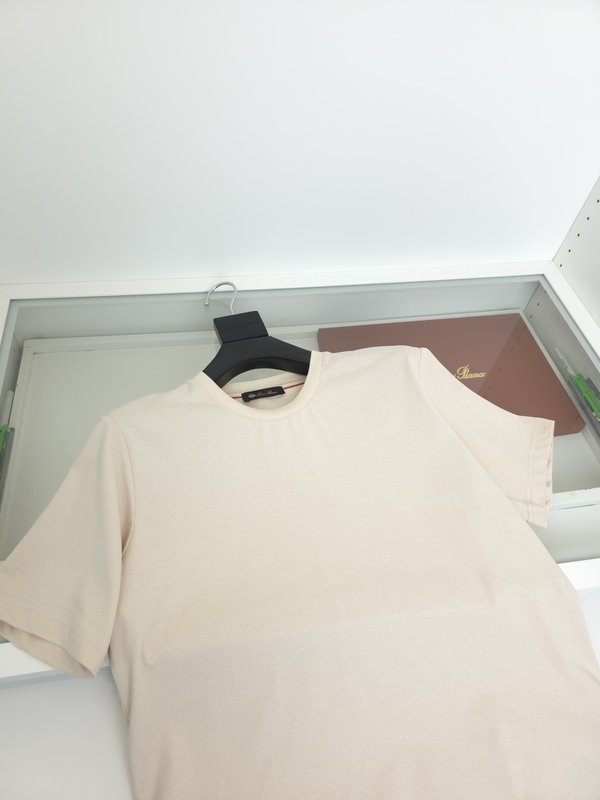 로로피아나 린넨 라운드넥 반팔 티셔츠 001-218221