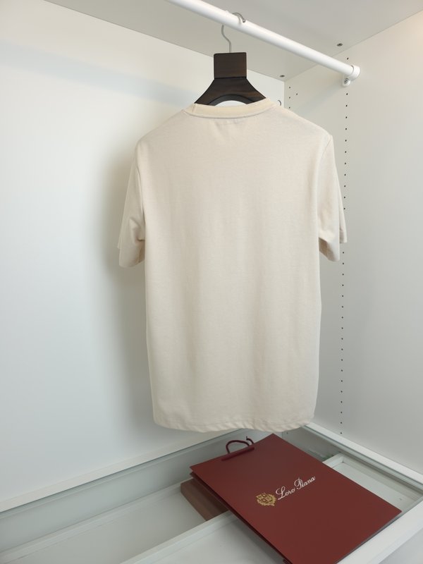 로로피아나 린넨 라운드넥 반팔 티셔츠 001-218221