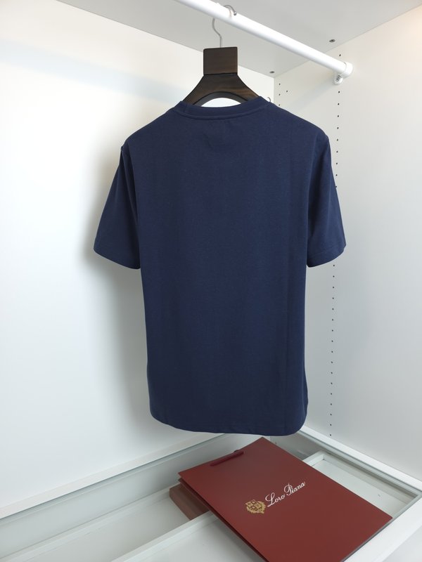 로로피아나 린넨 라운드넥 반팔 티셔츠 001-218222