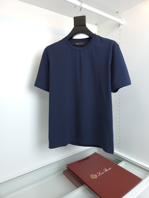 로로피아나 린넨 라운드넥 반팔 티셔츠 001-218222