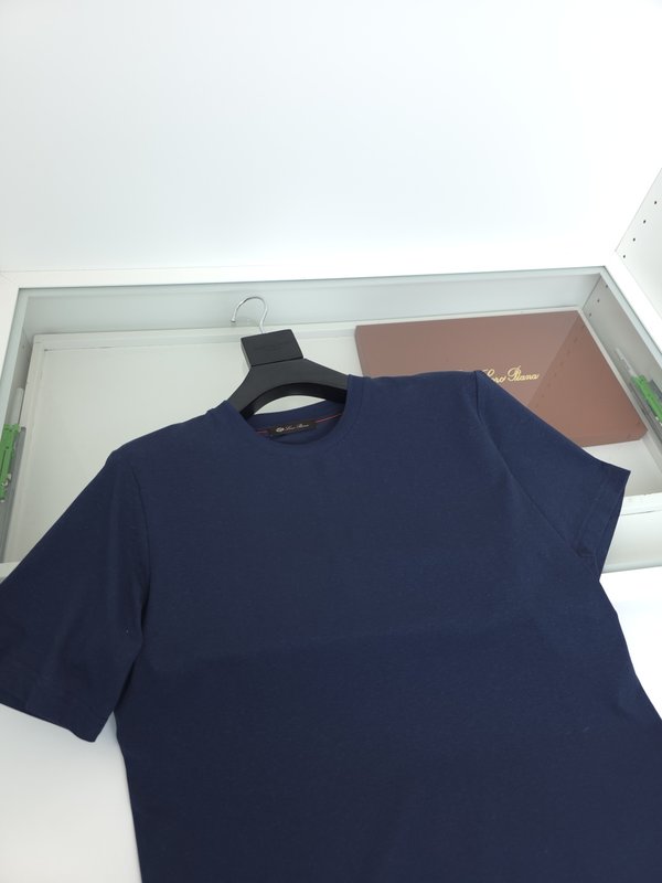 로로피아나 린넨 라운드넥 반팔 티셔츠 001-218222