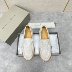 브루넬로 송아지 스웨이드 로퍼 001-218387