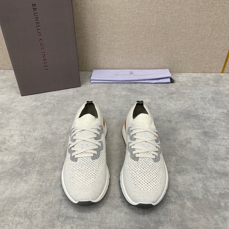 브루넬로 쿠치넬리 혼색 니트 운동화 001-218396