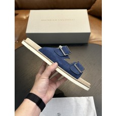 브루넬로 쿠치넬리 남성 스웨이드 샌들 001-218570