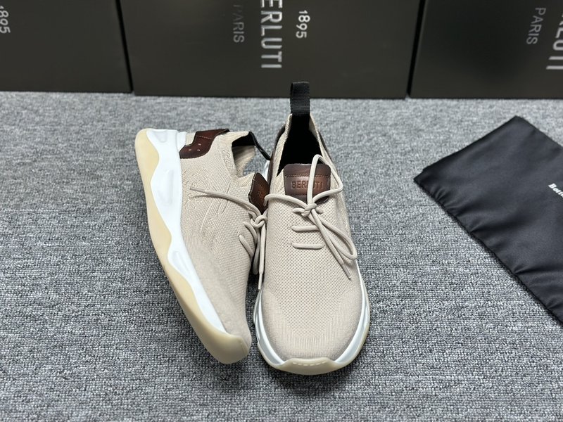 Berluti 섀도우 니트 스니커즈 001-218608