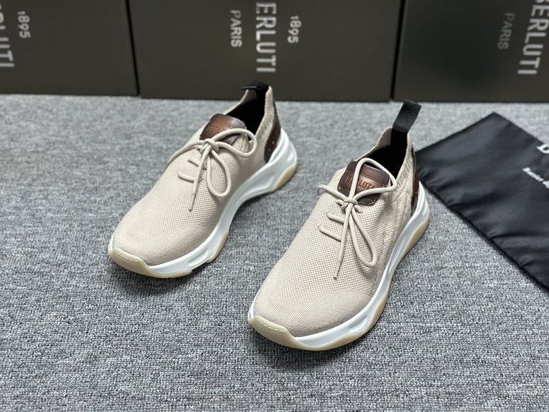 Berluti 섀도우 니트 스니커즈 001-218608