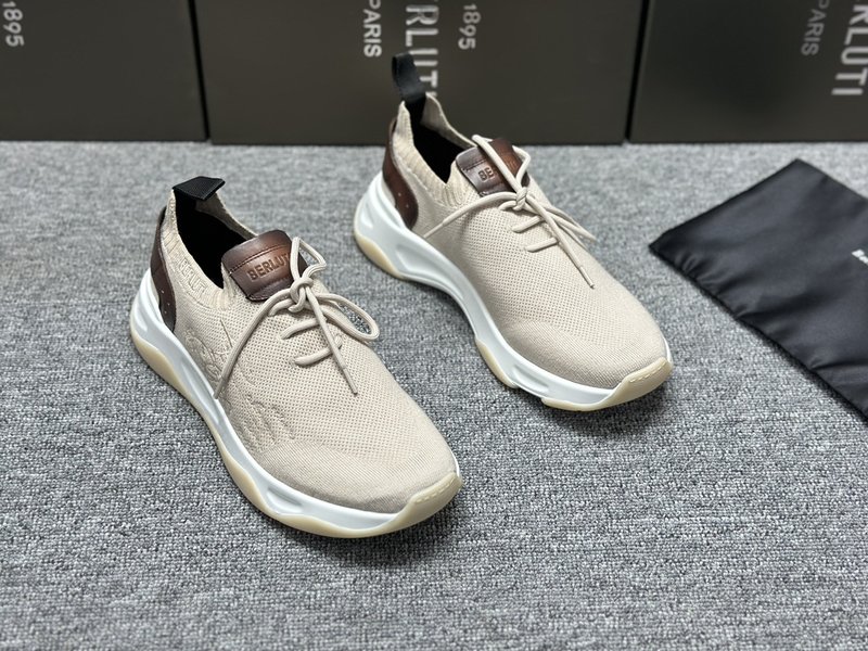 Berluti 섀도우 니트 스니커즈 001-218608
