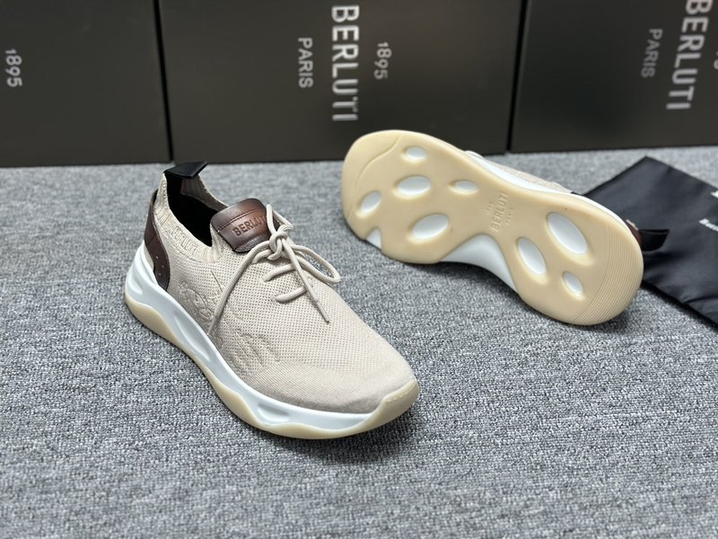 Berluti 섀도우 니트 스니커즈 001-218608