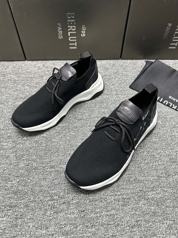 Berluti 섀도우 니트 스니커즈 001-218630