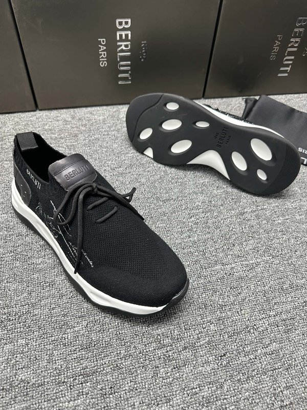 Berluti 섀도우 니트 스니커즈 001-218630
