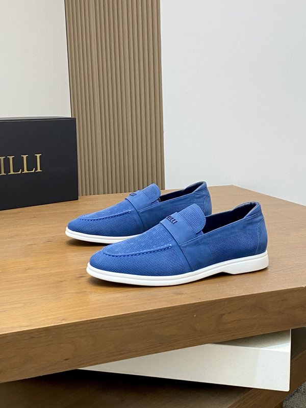 ZILLI 프랑스 럭셔리 남성 송아지가죽 통기성 로퍼 001-218708