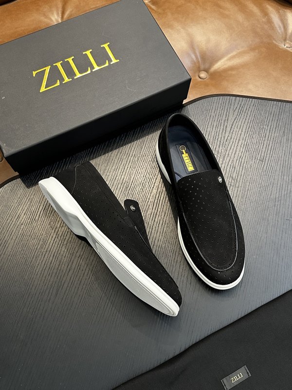 Zilli 이탈리아 남성 수제 송아지 가죽 구두 001-218724