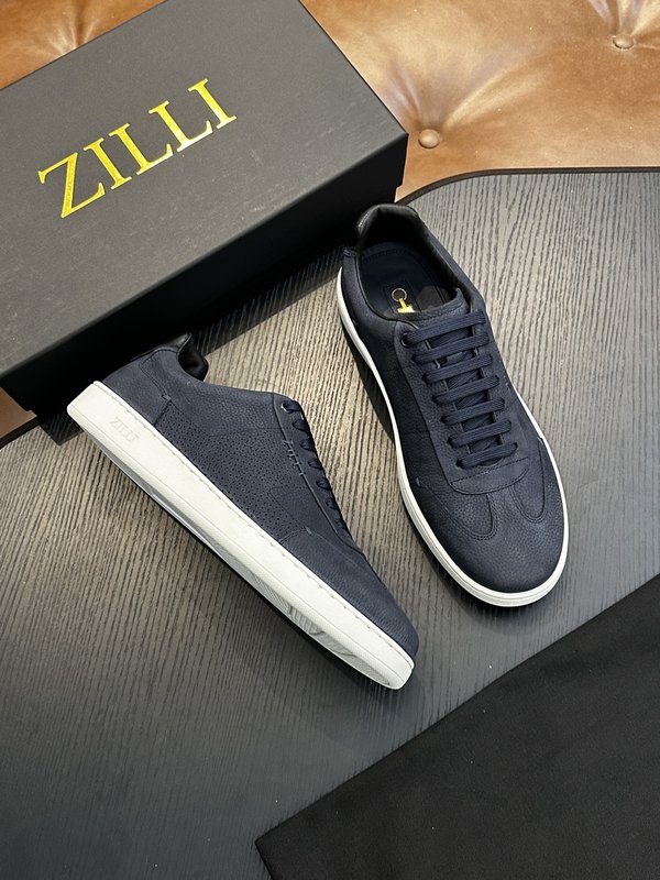Zilli 이탈리아 남성 수제 가죽 캐주얼 슈즈 001-218752