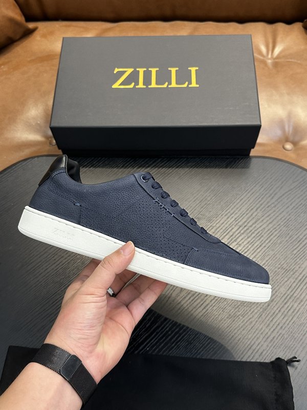 Zilli 이탈리아 남성 수제 가죽 캐주얼 슈즈 001-218752