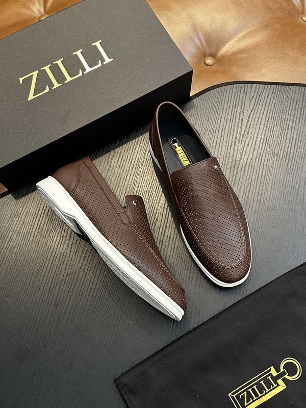Zilli 이탈리아 남성 수제 송아지 가죽 구두 001-218771