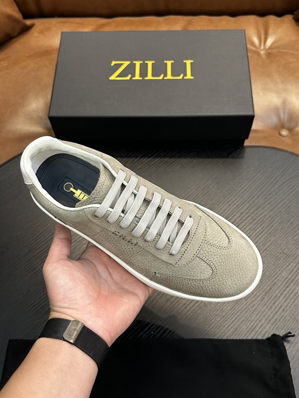 Zilli 이탈리아 남성 수제 송아지 가죽 캐주얼 슈즈 001-218789