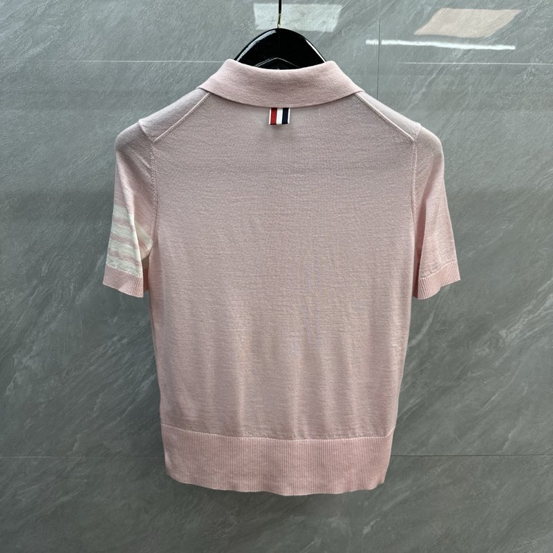 톰브라운 메리노 울 반팔 폴로 셔츠 001-219419