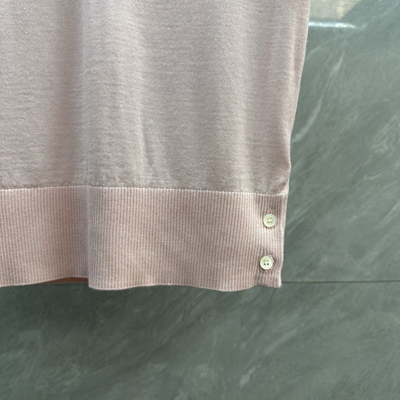 톰브라운 메리노 울 반팔 폴로 셔츠 001-219419