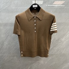 톰브라운 여성 울 4 바 스트라이프 셔츠 001-219420