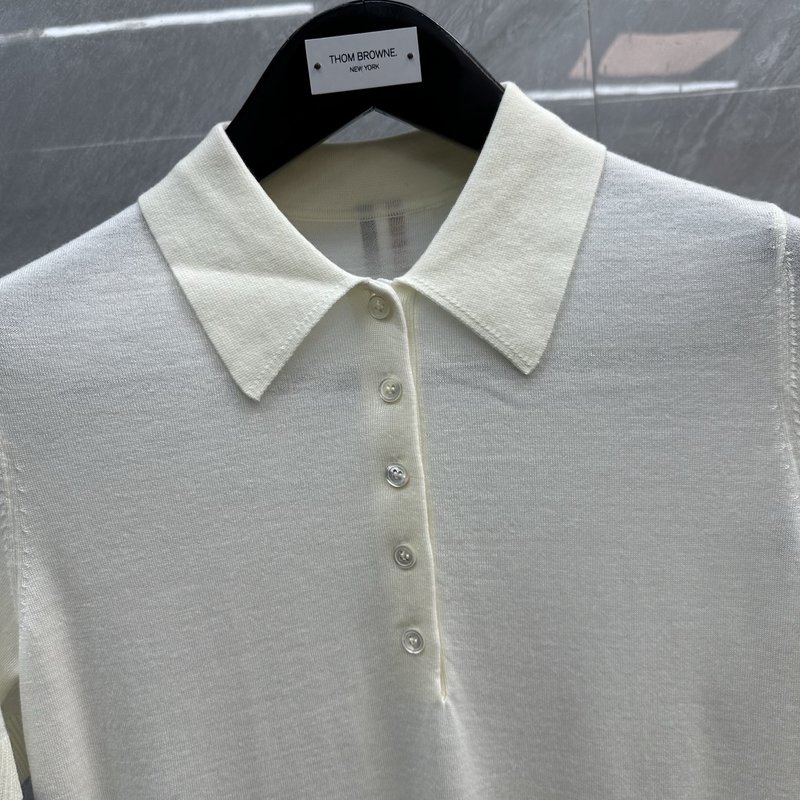 톰브라운 메리노 울 4 바르 플러포 로 셔츠 001-219445