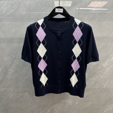 톰브라운 여성 다이아몬드 울 숏슬리브 가디건 001-219450