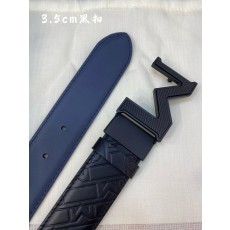 몽블랑 3.5cm 폭 천연 소 가죽 핀 버클 벨트 001-219493