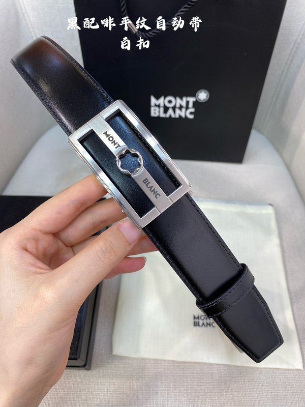 몽블랑 남성용 오토매틱 벨트 34MM 스틸 버클 001-219495