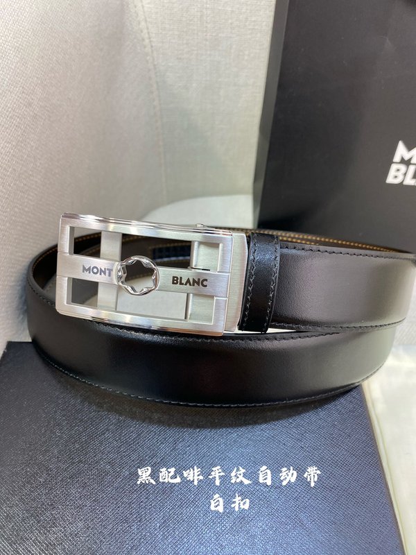 몽블랑 남성용 오토매틱 벨트 34MM 스틸 버클 001-219495