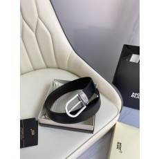 몽블랑 3.5cm 폭 소 가죽 핀 버클 비즈니스 벨트 001-219526