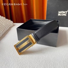 몽블랑 남성용 수입 소가죽 자동 버클 벨트 001-219531