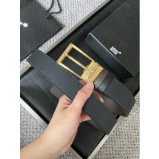 몽블랑 블랙 골드 버클 조절식 벨트 001-219532