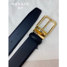 몽블랑 첫층 소 가죽 핀 버클 비즈니스 캐주얼 벨트 001-219538