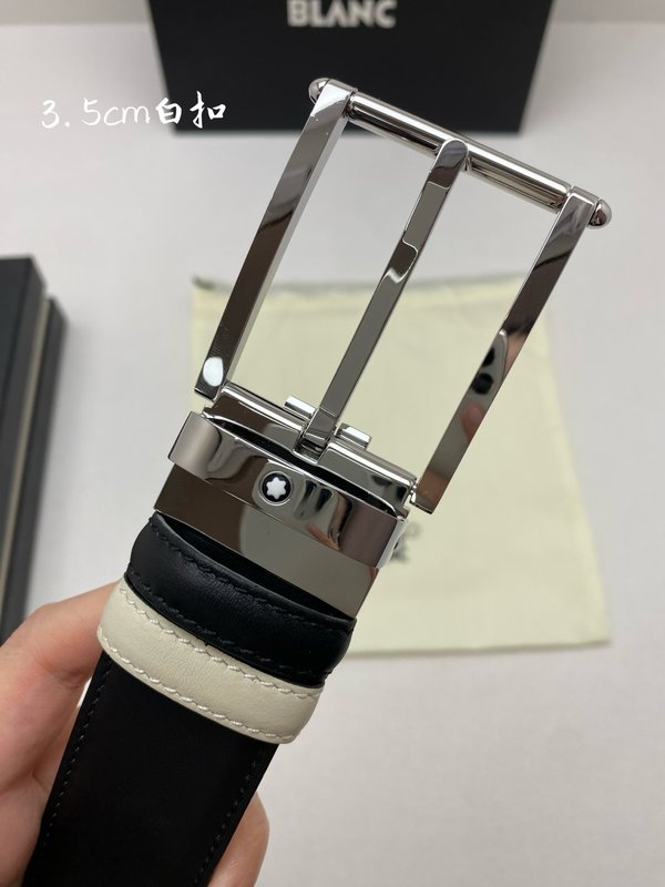 몽블랑 비즈니스 캐주얼 탑 레이어 소가죽 벨트 001-219549
