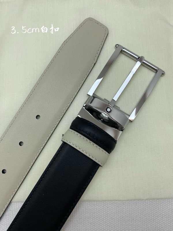 몽블랑 비즈니스 캐주얼 탑 레이어 소가죽 벨트 001-219549